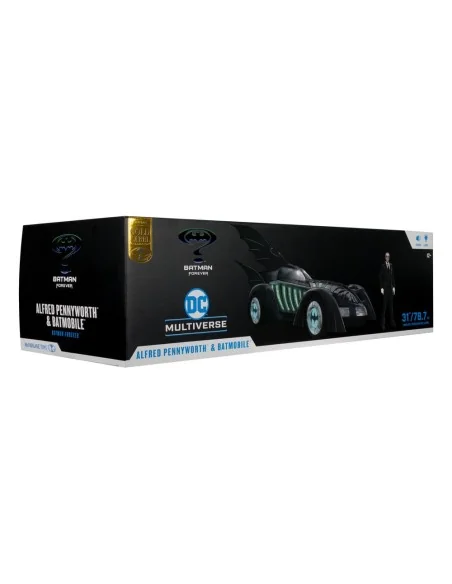 Batman Forever DC Multiverse Action Figure with Vehicle Alfred Pennyworth & Batmobile (Gold Label) 79 cm