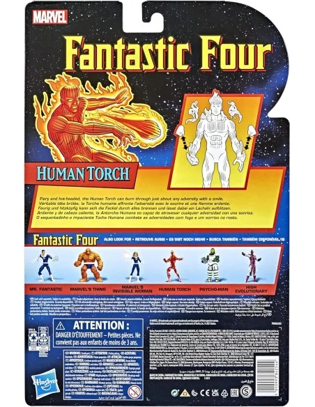 Flame-On Human Torch 15 Cm Fantastic Four Marvel Legends F03515l0