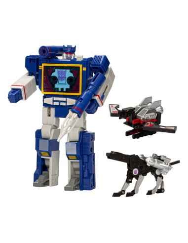 Soundwave with Laserbeak & Ravage 18 cm Transformers Retro G1 Decepticon Communicator
