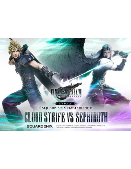 Final Fantasy VII Rebirth Statues 2-Pack 1/4 Cloud Strife vs Sephiroth 69 cm