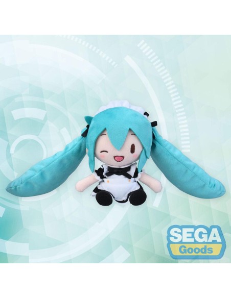 Hatsune Miku Project Diva Arcade Fuwa Petit Mini Plush Figure Miku Maid Ver. (EX) 16 cm