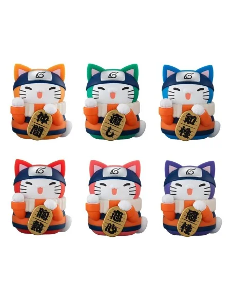 Naruto Shippuden Mega Cat Project Nyaruto! Trading Figures Fortune Cats Coloful 7 cm Assortment (6)