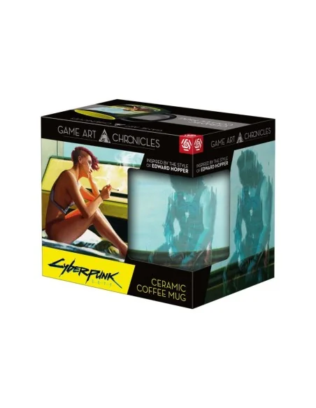 Cyberpunk 2077 Game Art Chronicles Mug Artwork Inspired by Edward Hopper 450 ml