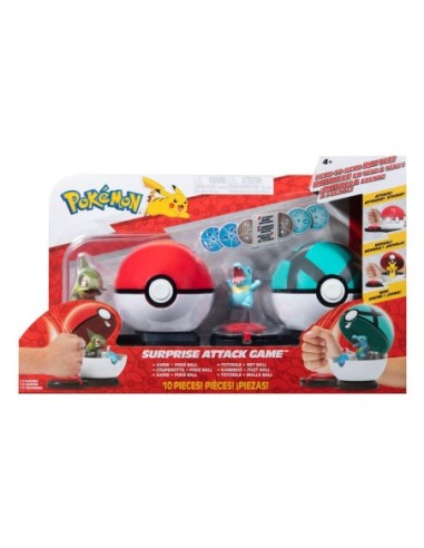 Pokémon Surprise Attack Game Axew & Poké Ball vs. Totodile & Net Ball