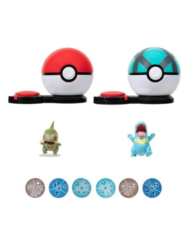 Pokémon Surprise Attack Game Axew & Poké Ball vs. Totodile & Net Ball