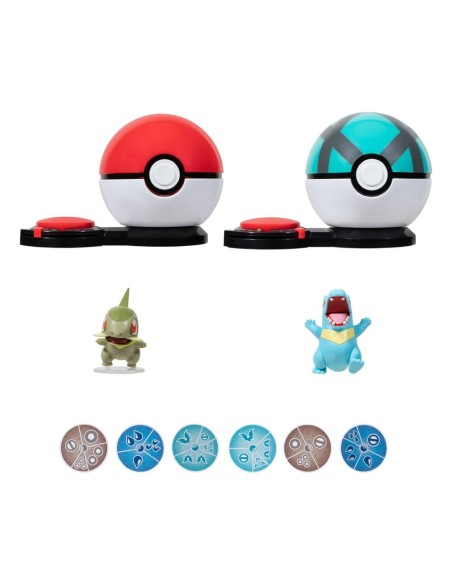 Pokémon Surprise Attack Game Axew & Poké Ball vs. Totodile & Net Ball
