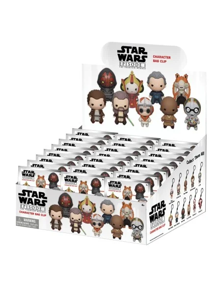 Star Wars 3D PVC Bag Clips The Phantom Menace Display (24)