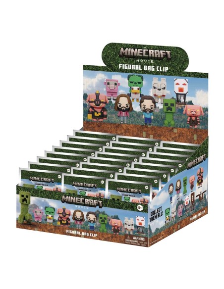 Minecraft 3D PVC Bag Clips Series 1 Display (24)