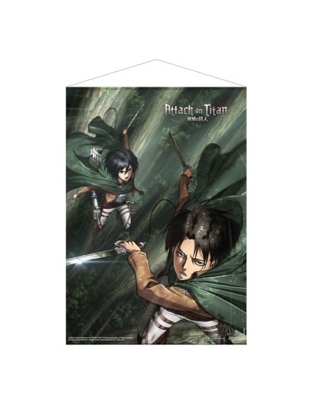 Attack on Titan Wallscroll Mikasa and Levi 50 x 70 cm