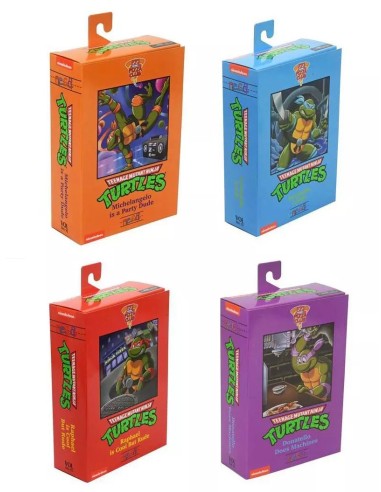 Turtles Leonardo Michelangelo Donatello Raphael Cartoon Vhs Box 189,99 € Neca