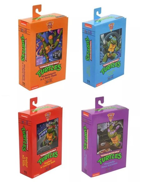 Turtles Leonardo Michelangelo Donatello Raphael Cartoon Vhs Box 189,99 € Neca