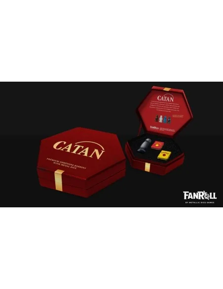 Catan Upgrade dice set Robber & Metal: Hematite