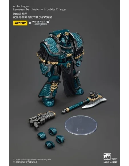 Warhammer The Horus Heresy Action Figure Alpha Legion Lernaean Terminator with Volkite Charger 20 cm