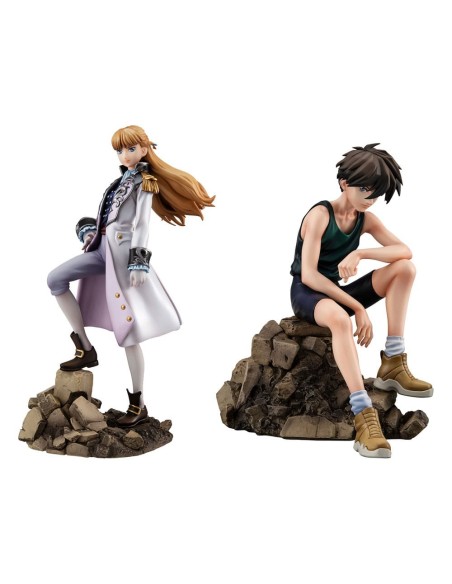 Mobile Suit Gundam Wing Alpha x Omega Statue 1/8 Heero Yuy & Relena Peacecraft Set 30th AnnRepaint Ver. 14 cm