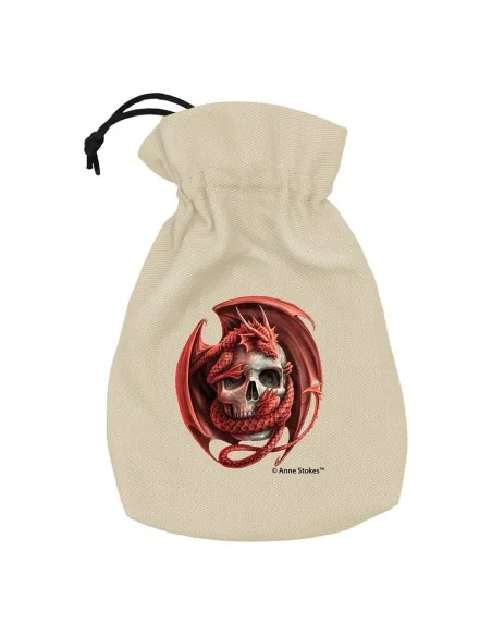 Anne Stokes Dice Pouch Skull Embrace
