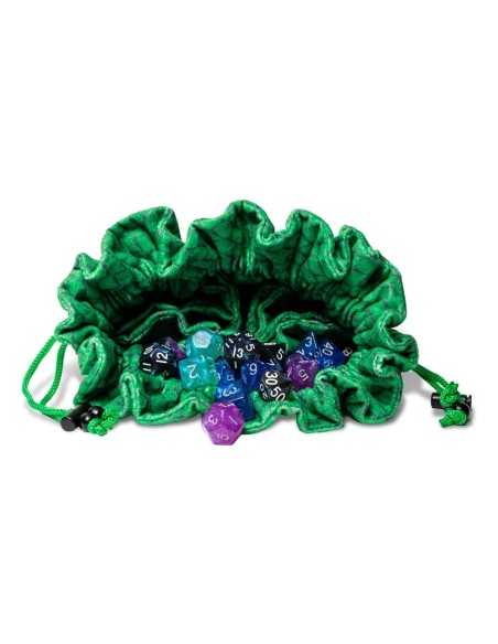 Dragon Storm Dice bag with compartments Green Dragon Scales