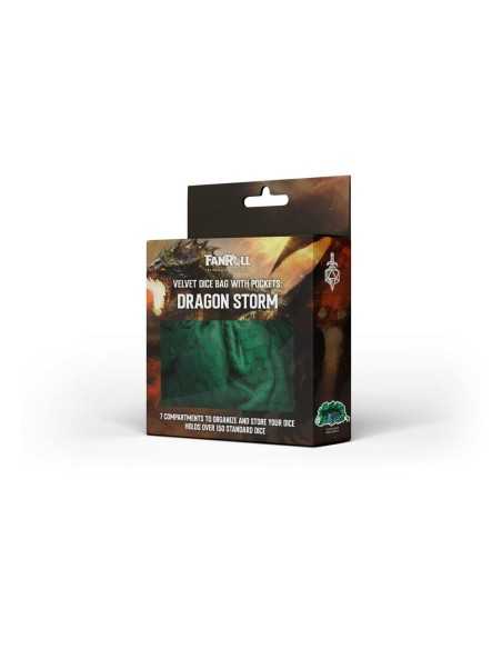 Dragon Storm Dice bag with compartments Green Dragon Scales