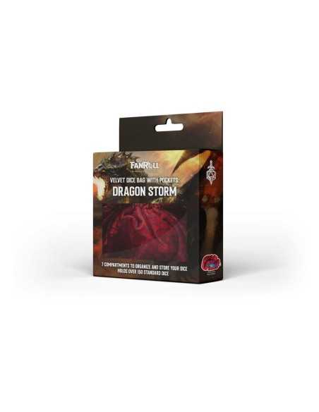 Dragon Storm Dice bag with compartments Red Dragon Scales