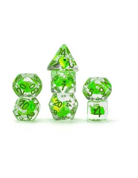 Dragon Storm Inclusion Dice Set Green Dragon (7)