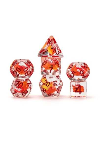 Dragon Storm Inclusion Dice Set Red Dragon (7)