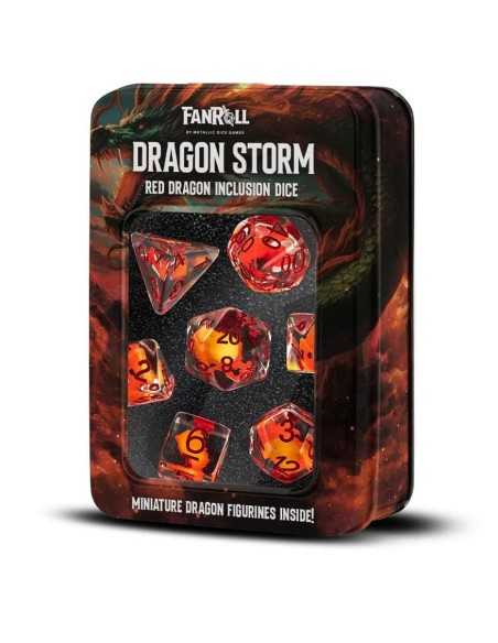 Dragon Storm Inclusion Dice Set Red Dragon (7)