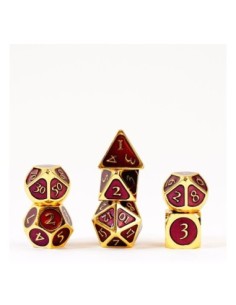 FanRoll Dice Set Gold with Purple Enamel (7)