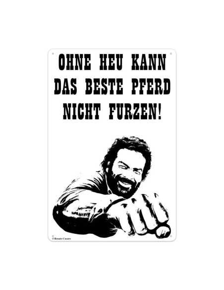 Bud Spencer Tin Sign Pferd Faust 20 x 30 cm