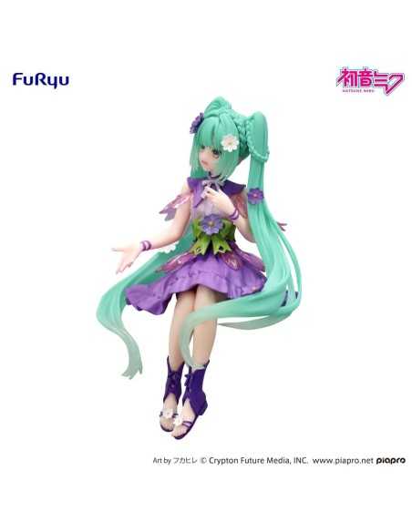 Hatsune Miku Noodle Stopper PVC Statue Flower Fairy Cosmos Purple Color Ver. 14 cm