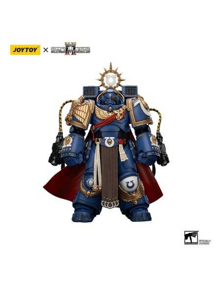 Warhammer 40k Action Figure Ultramarines Marneus Calgar Chapter Master with MKX Gravis Armour and Gauntlets of Ultramar 20 cm