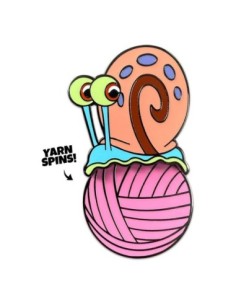SpongeBob SquarePants Pin Badge Gary Yarn Spinning 5 cm