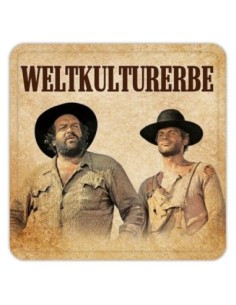 Bud Spencer & Terence Hill Tin coasters Weltkulturerbe 10 x 10 cm