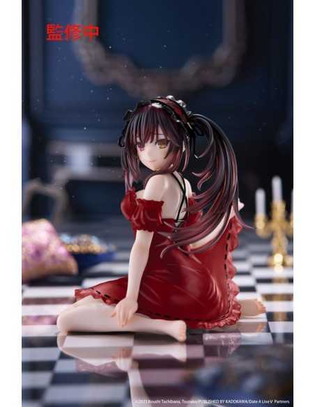 Date A Live V PVC Statue Desktop Cute Figure Kurumi Tokisaki Nightwear Ver. Renewal 13 cm