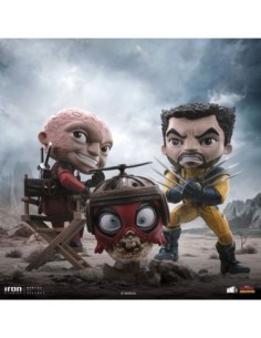 Deadpool & Wolverine Mini Co. PVC Figure Deadpool and Wolverine set Unmasked 14 cm