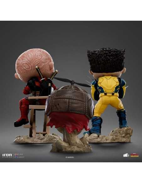 Deadpool & Wolverine Mini Co. PVC Figure Deadpool and Wolverine set Unmasked 14 cm