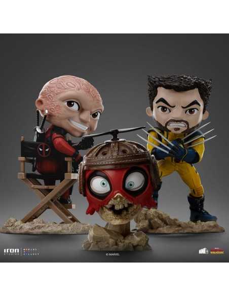Deadpool & Wolverine Mini Co. PVC Figure Deadpool and Wolverine set Unmasked 14 cm