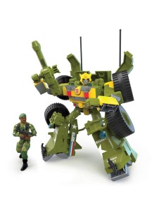 Transformers x G.I. Joe Mash-Up Bumblebee A.W.E. Striker with Lonzo `Stalker´ Wilkinson Action Figure 23 cm - 1 - 