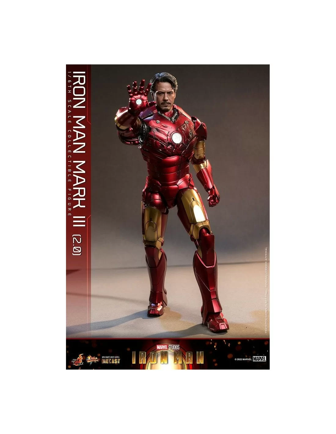 Iron Man Movie Masterpiece Series Diecast Action Figure 1/6 Iron Man Mark  Iii (2.0) 32 Cm
