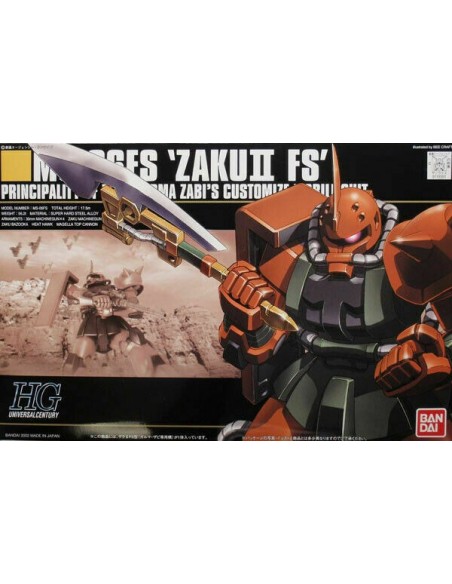 Bandai 1/144 HGUC 034 Gundam Ms-06fs Zaku II FS Scale Kit for sale online 