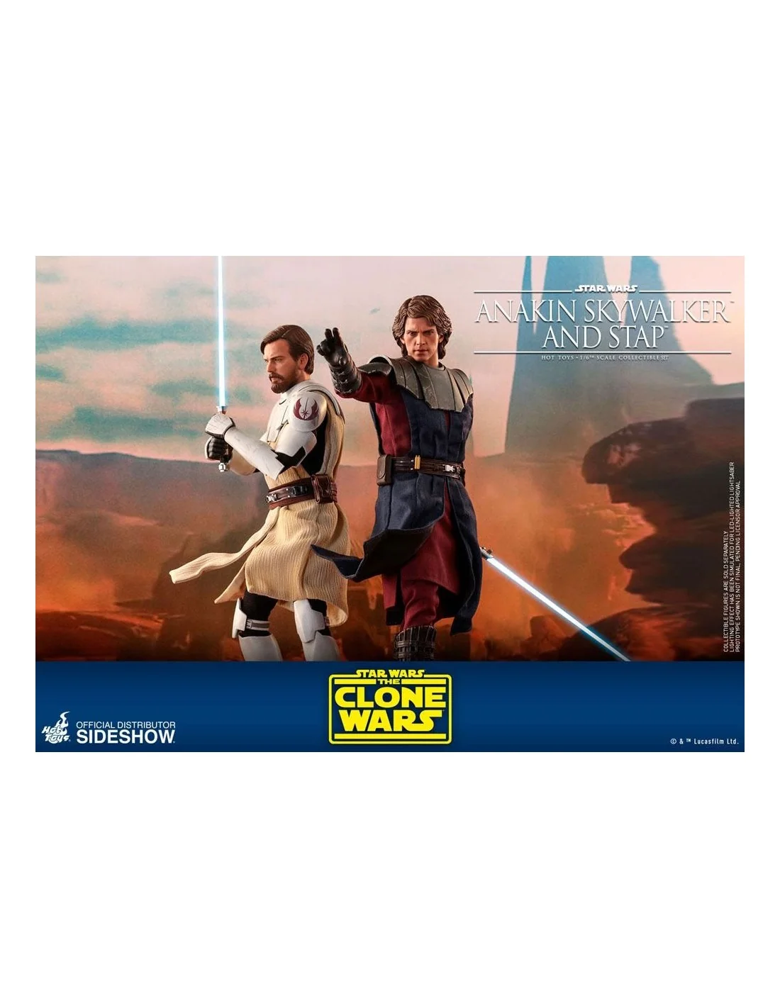 Hot Toys 1/6 Anakin Clone Wars & Stap Set