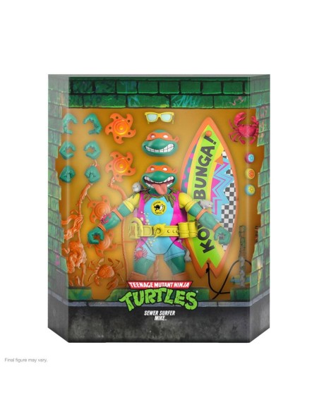 Sewer Surfer Mike Ninja Turtles Michelangelo Wave 6 18 cm - 1 - 