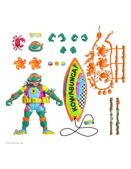 Sewer Surfer Mike Ninja Turtles Michelangelo Wave 6 18 cm - 2 - 