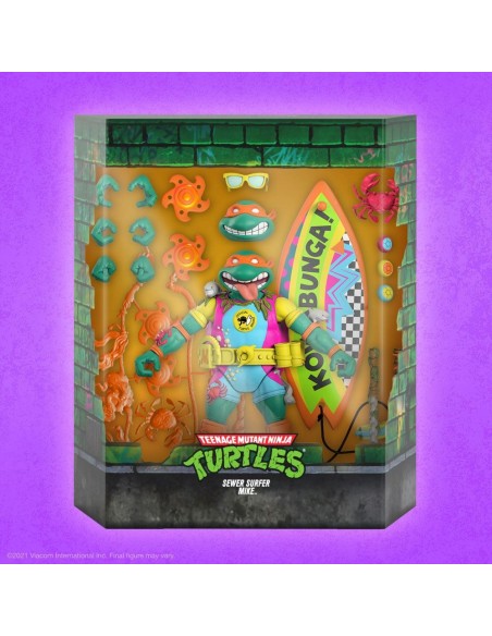 Sewer Surfer Mike Ninja Turtles Michelangelo Wave 6 18 cm - 4 - 