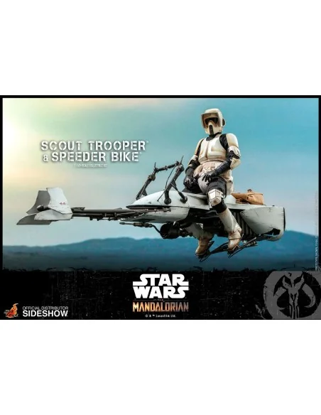 Scout Trooper & Speeder Bike Grogu Star Wars The Mandalorian 1/6 30 cm TMS017 - 4 - 