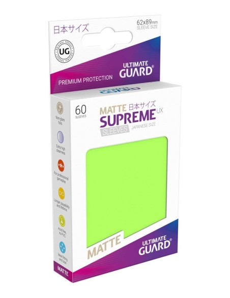 Ultimate Guard Supreme UX Sleeves Japanese Size Matte Light Green (60)