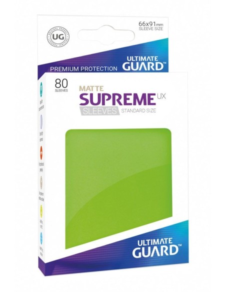 Ultimate Guard Supreme UX Sleeves Standard Size Matte Light Green (80) - 1 - 