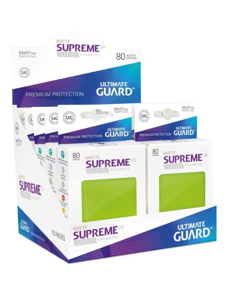 Ultimate Guard Supreme UX Sleeves Standard Size Matte Light Green (80) - 2 - 