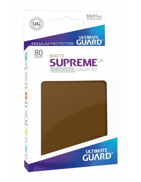 Ultimate Guard Supreme UX Sleeves Standard Size Matte Brown (80)