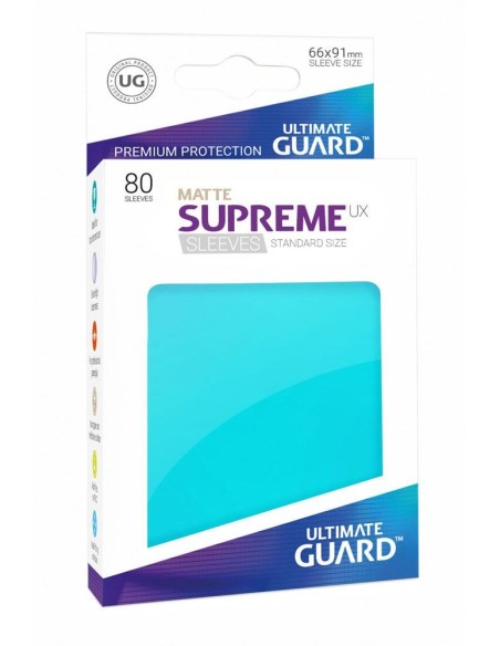 Ultimate Guard Supreme UX Sleeves Standard Size Matte Aquamarine (80) - 1 - 