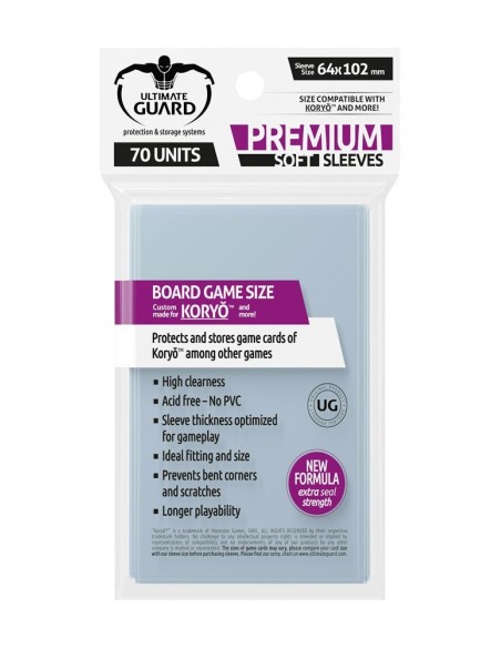 Ultimate Guard Premium Soft Sleeves for Board Game Cards Koryó™ (70)