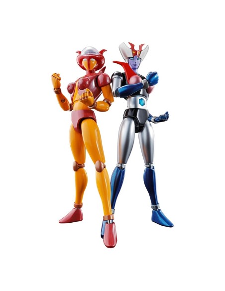 Mazinger Z Soul of Chogokin Diecast Action Figures GX-08R Aphrodai A vs GX-09R Minerva X 16 cm